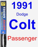 Passenger Wiper Blade for 1991 Dodge Colt - Vision Saver