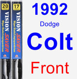 Front Wiper Blade Pack for 1992 Dodge Colt - Vision Saver