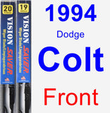 Front Wiper Blade Pack for 1994 Dodge Colt - Vision Saver