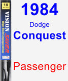 Passenger Wiper Blade for 1984 Dodge Conquest - Vision Saver