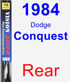 Rear Wiper Blade for 1984 Dodge Conquest - Vision Saver