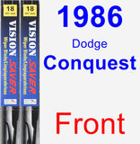 Front Wiper Blade Pack for 1986 Dodge Conquest - Vision Saver
