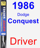 Driver Wiper Blade for 1986 Dodge Conquest - Vision Saver