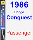 Passenger Wiper Blade for 1986 Dodge Conquest - Vision Saver