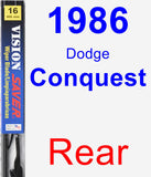 Rear Wiper Blade for 1986 Dodge Conquest - Vision Saver