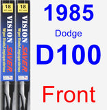Front Wiper Blade Pack for 1985 Dodge D100 - Vision Saver