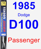 Passenger Wiper Blade for 1985 Dodge D100 - Vision Saver