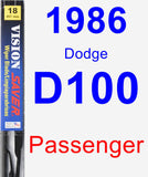 Passenger Wiper Blade for 1986 Dodge D100 - Vision Saver