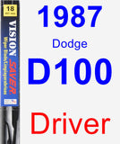 Driver Wiper Blade for 1987 Dodge D100 - Vision Saver