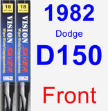Front Wiper Blade Pack for 1982 Dodge D150 - Vision Saver