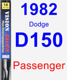 Passenger Wiper Blade for 1982 Dodge D150 - Vision Saver