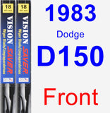 Front Wiper Blade Pack for 1983 Dodge D150 - Vision Saver