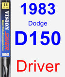 Driver Wiper Blade for 1983 Dodge D150 - Vision Saver