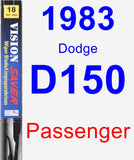 Passenger Wiper Blade for 1983 Dodge D150 - Vision Saver