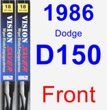 Front Wiper Blade Pack for 1986 Dodge D150 - Vision Saver