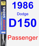 Passenger Wiper Blade for 1986 Dodge D150 - Vision Saver