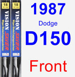 Front Wiper Blade Pack for 1987 Dodge D150 - Vision Saver