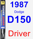 Driver Wiper Blade for 1987 Dodge D150 - Vision Saver