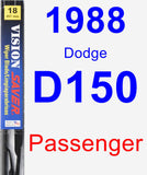 Passenger Wiper Blade for 1988 Dodge D150 - Vision Saver