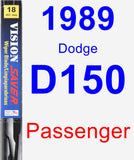 Passenger Wiper Blade for 1989 Dodge D150 - Vision Saver
