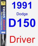Driver Wiper Blade for 1991 Dodge D150 - Vision Saver