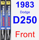 Front Wiper Blade Pack for 1983 Dodge D250 - Vision Saver