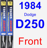 Front Wiper Blade Pack for 1984 Dodge D250 - Vision Saver