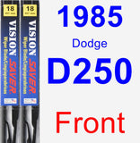 Front Wiper Blade Pack for 1985 Dodge D250 - Vision Saver