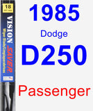 Passenger Wiper Blade for 1985 Dodge D250 - Vision Saver