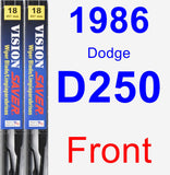 Front Wiper Blade Pack for 1986 Dodge D250 - Vision Saver