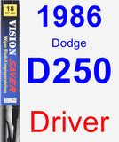 Driver Wiper Blade for 1986 Dodge D250 - Vision Saver