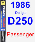 Passenger Wiper Blade for 1986 Dodge D250 - Vision Saver