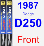 Front Wiper Blade Pack for 1987 Dodge D250 - Vision Saver