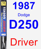 Driver Wiper Blade for 1987 Dodge D250 - Vision Saver