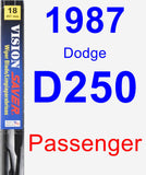 Passenger Wiper Blade for 1987 Dodge D250 - Vision Saver
