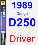 Driver Wiper Blade for 1989 Dodge D250 - Vision Saver