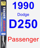 Passenger Wiper Blade for 1990 Dodge D250 - Vision Saver
