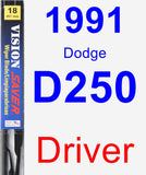 Driver Wiper Blade for 1991 Dodge D250 - Vision Saver