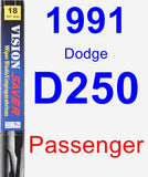 Passenger Wiper Blade for 1991 Dodge D250 - Vision Saver