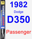 Passenger Wiper Blade for 1982 Dodge D350 - Vision Saver