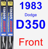 Front Wiper Blade Pack for 1983 Dodge D350 - Vision Saver