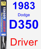 Driver Wiper Blade for 1983 Dodge D350 - Vision Saver