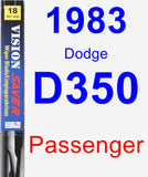 Passenger Wiper Blade for 1983 Dodge D350 - Vision Saver