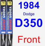 Front Wiper Blade Pack for 1984 Dodge D350 - Vision Saver