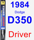Driver Wiper Blade for 1984 Dodge D350 - Vision Saver
