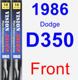 Front Wiper Blade Pack for 1986 Dodge D350 - Vision Saver