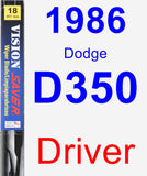 Driver Wiper Blade for 1986 Dodge D350 - Vision Saver