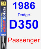 Passenger Wiper Blade for 1986 Dodge D350 - Vision Saver