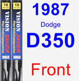 Front Wiper Blade Pack for 1987 Dodge D350 - Vision Saver