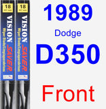 Front Wiper Blade Pack for 1989 Dodge D350 - Vision Saver